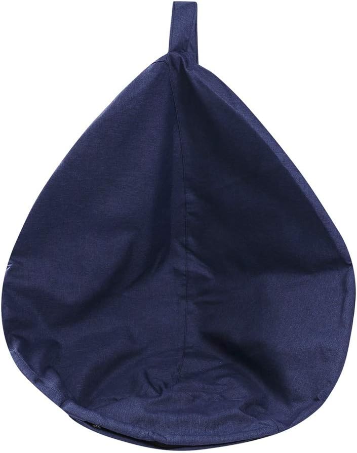 Large Bean Bag Cover Single Seat Sofa Cover High Back Lounger Beanbag Stuffed Toys Clothes Organizer Without Filler 70X80cm(Gray)