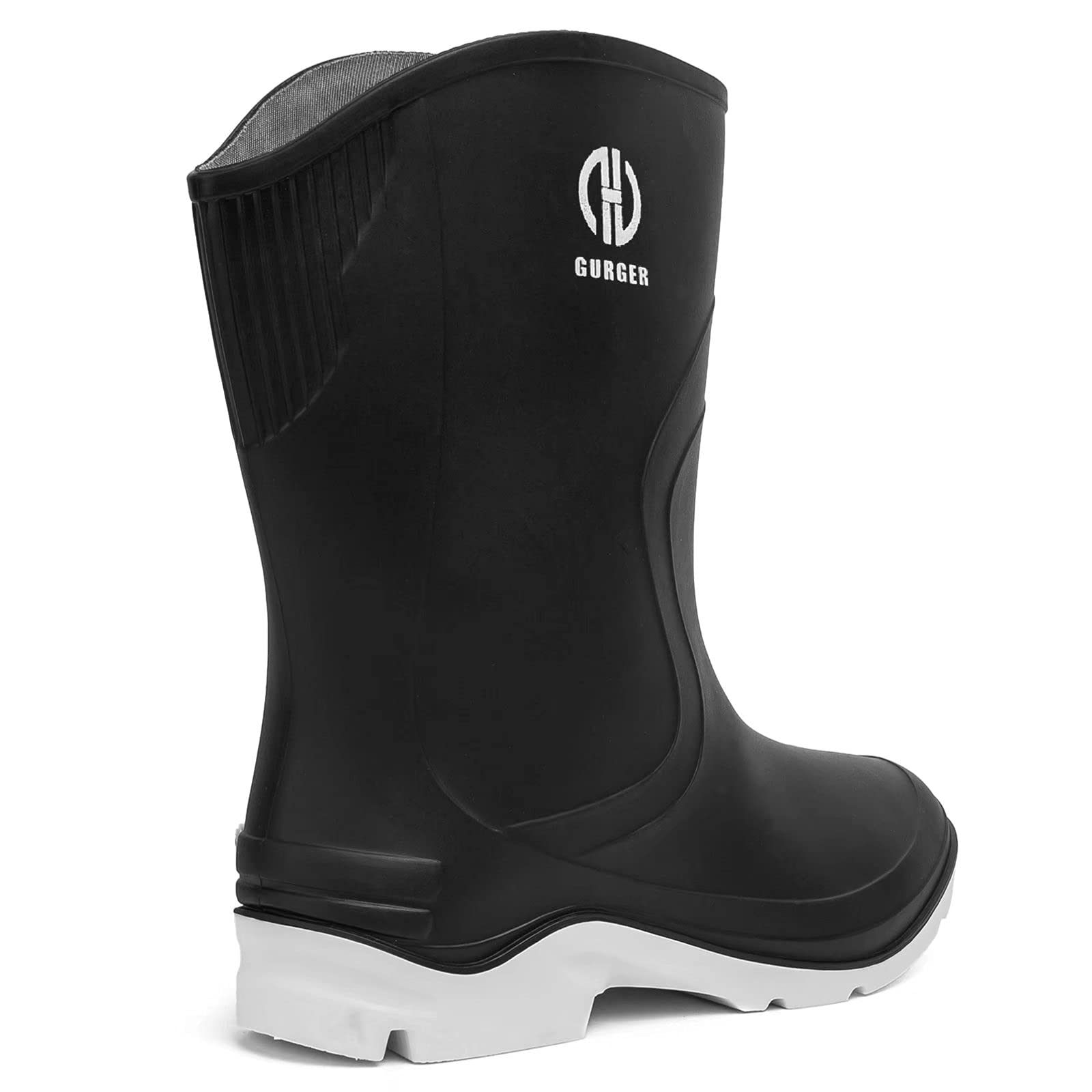 Botas de Agua Mujer Lluvia Impermeables Altas Botas de Goma Wellington Boots jardín Antideslizante