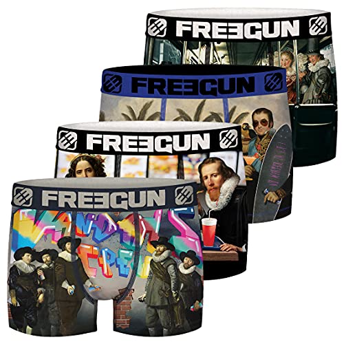 FREEGUN Calzoncillo Ropa Interior Hombre Microfibra (Paquete de 4) Cover
