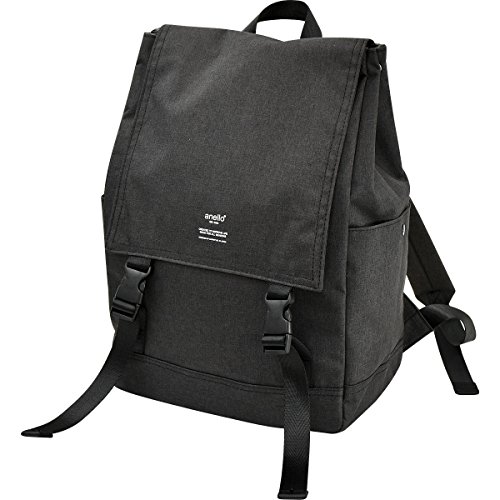 anello(アネロ) Women Flap Backpack, Black (Black 19-3911tcx)