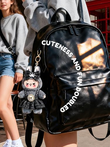Image of Clothes for LABUBU 6.7inch (17cm) Doll, Cute Outfit Small Dress and Hairpin, Dress Up, Accessories (No Doll) (Black)