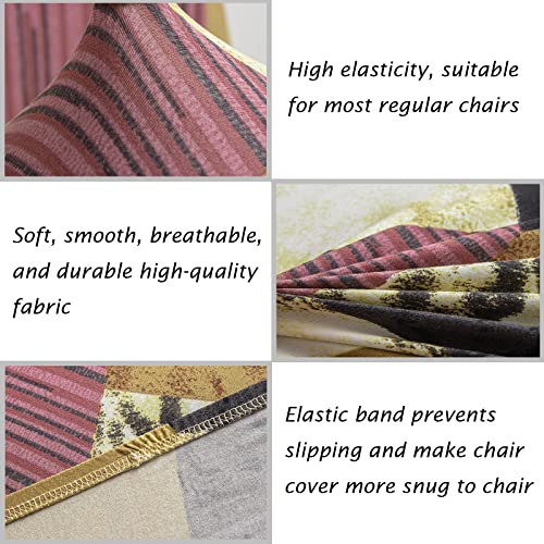 HZDHCLH Chair Covers Slipcovers 4/6 PCs Stretch Removable Washable Short Dining Chair Protector Cover Seat for Hotel,Dining Room,Ceremony (Follow heart,4 PCS) - Image 4