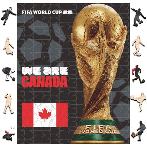 Image of FIFA Canada Poster-2 Wooden Puzzle for Adult, 200 Pieces Irregular Shape Puzzle, 5MM Thick, Creative Collectible Gift for Fans, Officially Licensed Product, 9.3 x 12