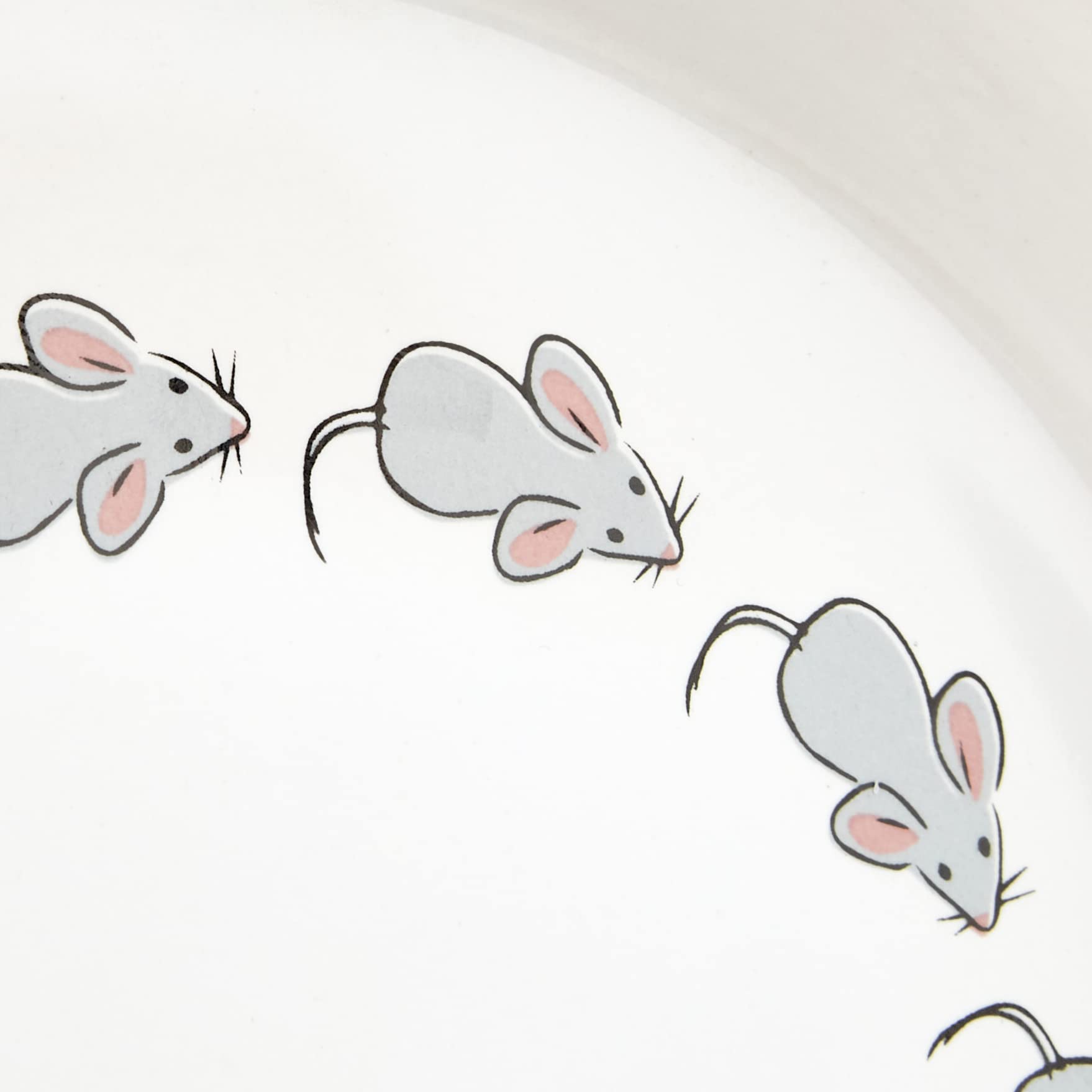 Karlie Miska ceramiczna, ręcznie malowana 200 ml ø: 16 cm motyw myszy, biały