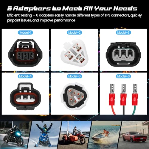 Image of Throttle Position Sensor Adjustment and Testing Tool, Includes All Adapters, 1 /10,000 Precision Readings, Compatible with Any Performance Motorcycle, Car, or Other Vehicles with Adjustable 5V TPS