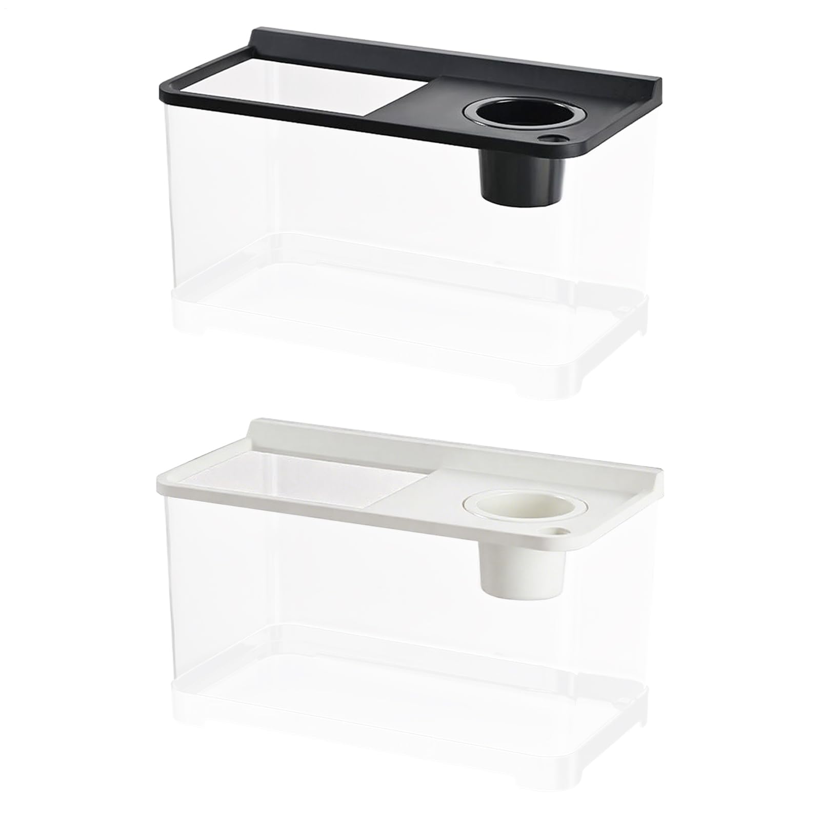 Serbero di pesce, design idroponico, ABS+pp, set completo 'acquario moderno, acquario con filtro e luce, facile da pulire, per camera da letto, ufficio