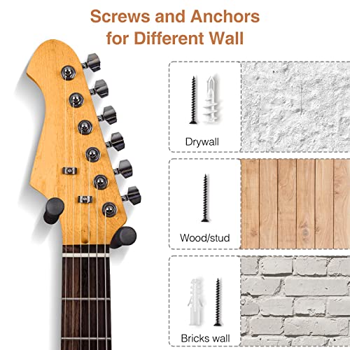 LEKATO Lot de 5 supports muraux en noyer noir pour instruments à cordes, guitares, basses, ukulélé folk, violon… - Les Beatles, Paul McCartney, John Lennon, RIngo Starr, George Harrison LEKATO Lot de 5 supports muraux en noyer noir pour instruments à cordes, guitares, basses, ukulélé folk, violon… – Image 4