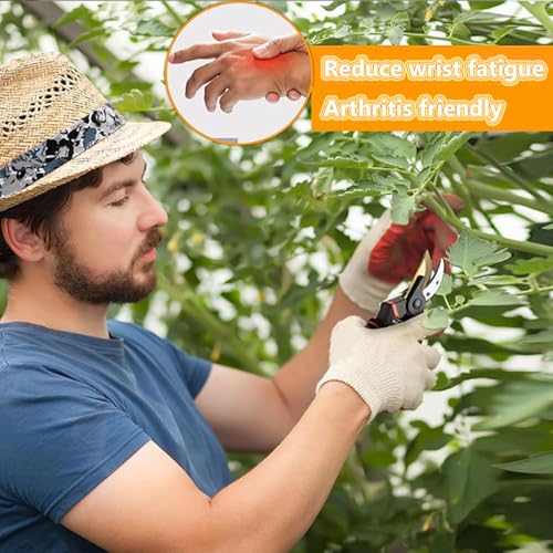 Image of Ultra Sharp Titanium Steel Pruning Shears, Cuts 3X Easier, Rust-Resistant, Effortlessly 1-Inch Cut Capacity Garden Scissors, Ergonomic Handle