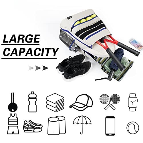 Tennis Bag Tennis Backpack,Large Tennis Bags For Women And Man With Ventilated Shoe Compartment Hold Tennis Racket,Waterproof Tennis Racket Bag, Pickleball Paddles, Badminton Rackets, Tennis Gift Bags #TOP4