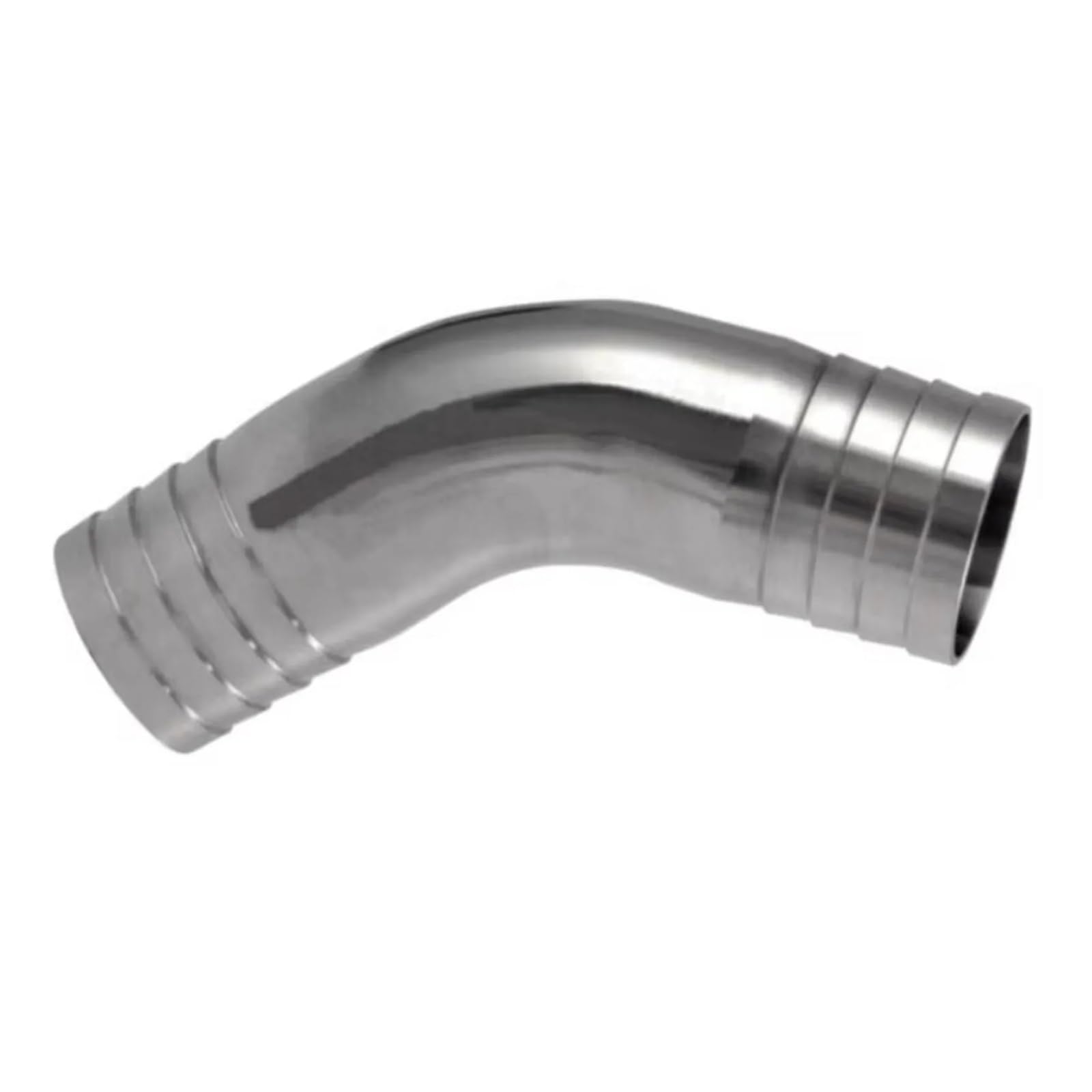 BHBHCPZGR 1PC Fit Tube ID 76mm Barbed Equal 45 Degree Elbow 304 Stainless Steel Pipe Fitting BHBHCPZGR