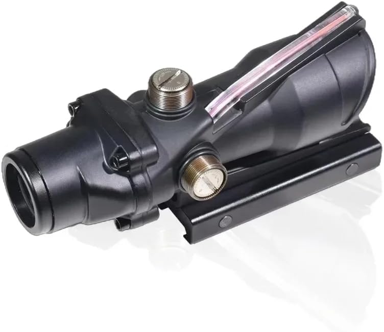 4x32 Scope Prism Scope Red Fiber Scope Red Dot Scope with 1x-4x Magnification, 20mm Rail Mount for Glock