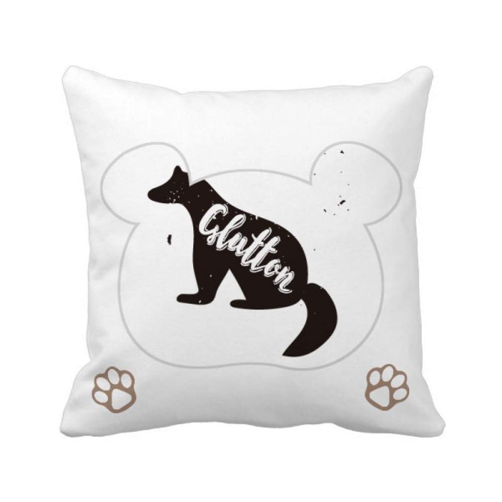 Housse de coussin motif ours noir et blanc Glutton pour déco salon cocooning