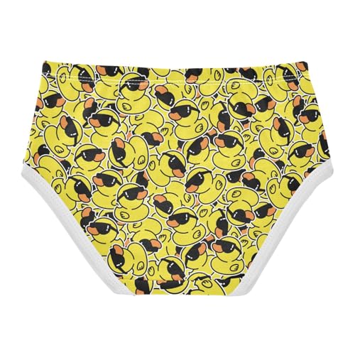 Little Girl Underwear Toddler Panties Kids Undies Duck Cartoon Yellow Soft Cotton Briefs 2T-8Y2