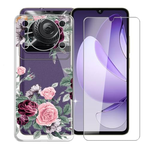 Housse Oukitel C60 Rose Flower transparente pour le quotidien