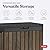 Keter Signature Everwood 50 Gallon Resin Deck Box-Organization and Storage for Patio Cushions, Throw Pillows and Garden Tools, Walnut