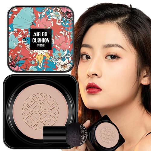 Monozoz Crema CC con colchón de aire - Base de maquillaje hidratante BB Cream | Maquillaje duradero para mujeres, base de maquillaje uniforme para tono de piel, fácil de aplicar.