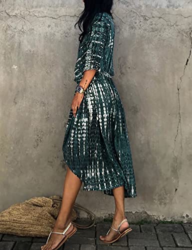 Image of Bsubseach Stylish Tie Dye Open Front Long Kimono Swimsuit Coverup for Women | Loose Fit Boho Style Bathing Suits Cardigans,Summer Causal Resort Wear