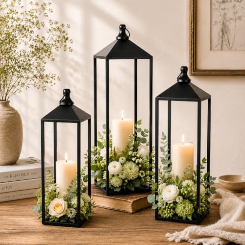 22'' 19'' 17'' Large Decorative Lanterns Indoor Outdoor