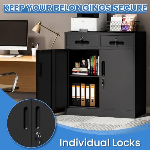 Image of Metal Storage Cabinet for Garage, Tool Cabinet, Utility Cabinet