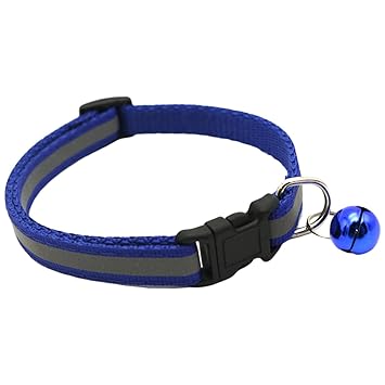 Aswadh 1Pcs Dog Cat Luminous Collar Necklace Night Dog Cat Safety Glow Pet Supplies RoyalBlue