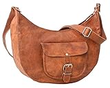  Gusti Umhängetasche Handtasche Ledertasche Damentasche Vintage Braun Leder