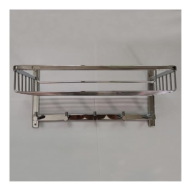 NPQPNAFC Chrome Shower Caddy Bathroom Shelf Metal Stainless Steel Cosmetics Shampoo Conditioner Organizer Shelf Wall Mounted Kitchen She