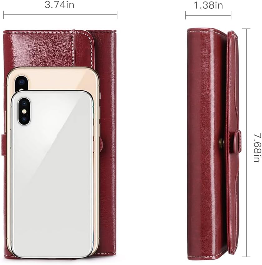 SENDEFN Wallets for Women Leather with RFID Blocking Trifold Credit Card Holder with ID Window Wallet - Image 5