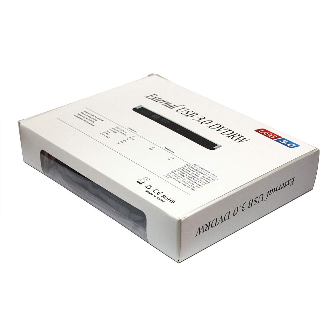 HIOD Raggio Blu unità Ottica Esterno unità CD Dvd CD/Dvd +/- RW USB 3.0 Bruciatore unità Ottica Argento