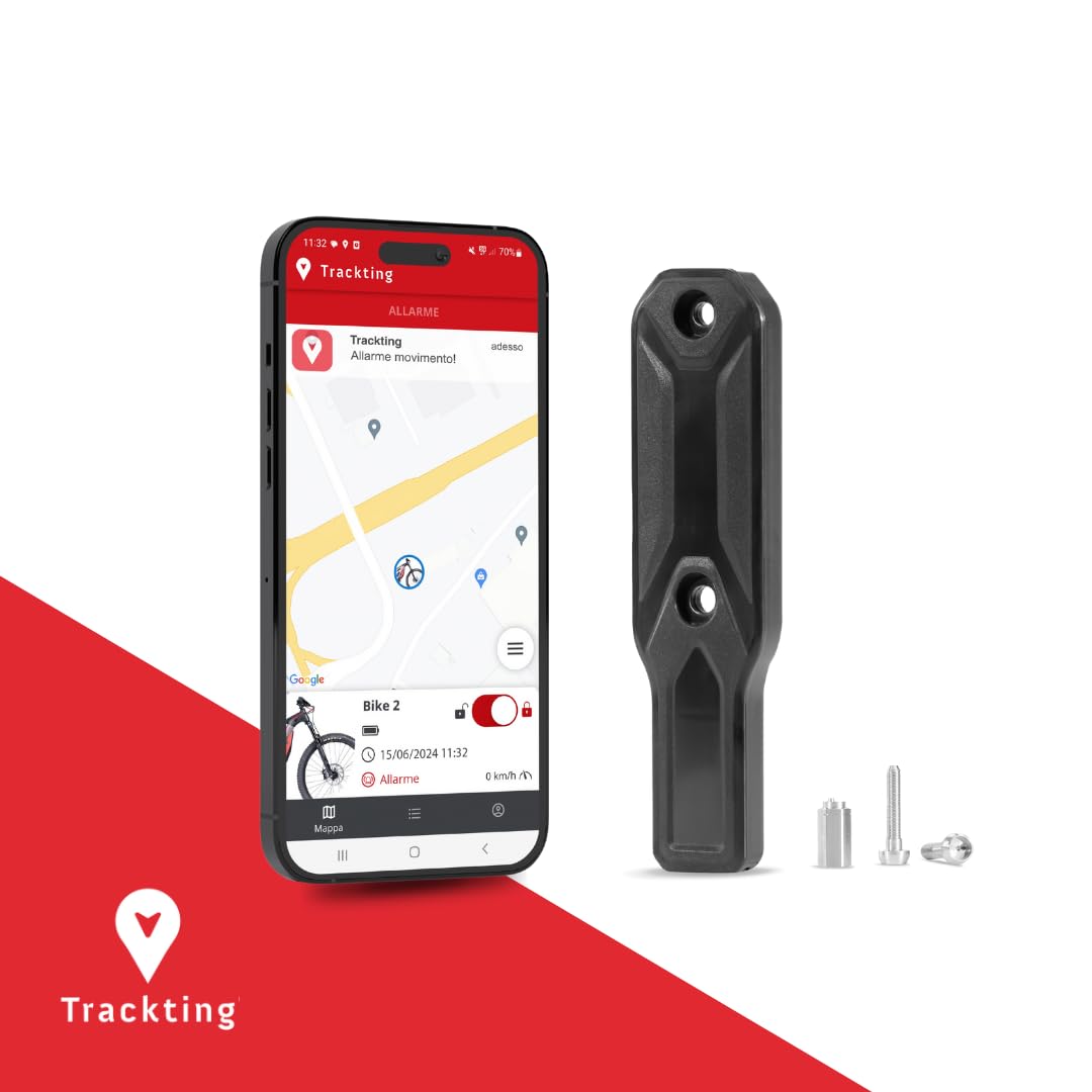 Trackting Bike T8 GPS Fahrrad Tracker Diebstahlschutz mit SIM-Karte Bewegungssensor USB-C Akku Echtzeit-Tracking