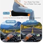 ACBAGI Adult Car Booster Seat for Driver, Driving Seat Cushion,Comfort Memory Foam Car Seat Cushion for Height, Seat Cushion for Car,Office Chair and Home Chair (Black A) - Image 5