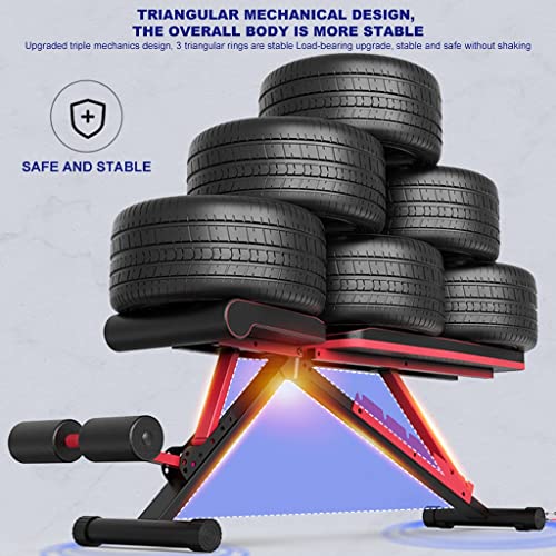 Halterbank Halterbank zwart, Sit- up hulpapparatuur bankdrukken bank, Multifunctionele sport fitnessapparatuur thuis heren, 7 niveaus verstelbaar, met een gewicht van 1212 pond - Image 7
