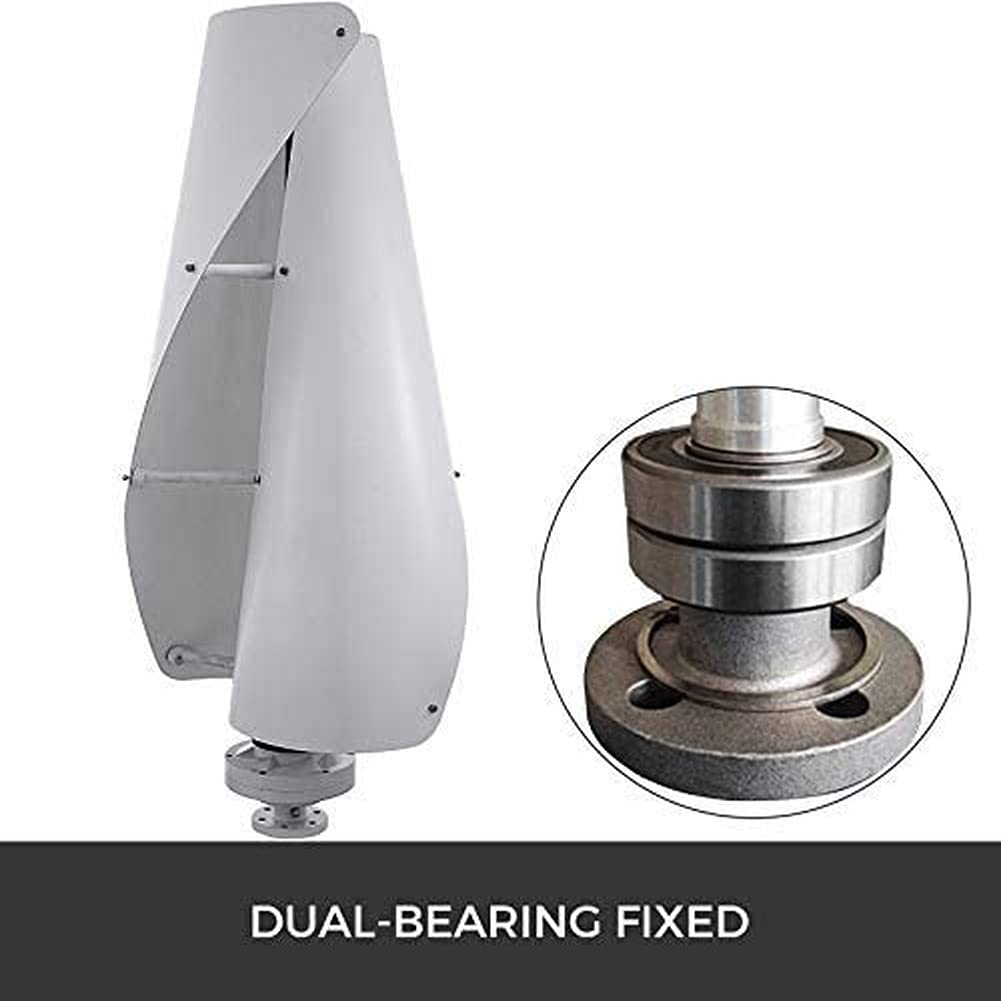 Generatore di turbina eolica a spirale, turbina eolica 8000W 12V / 24V / 48V Generatore di turbina eolica ad albero verticale a spirale per la casa Ibridi per barche da giardino all'aperto Lampione