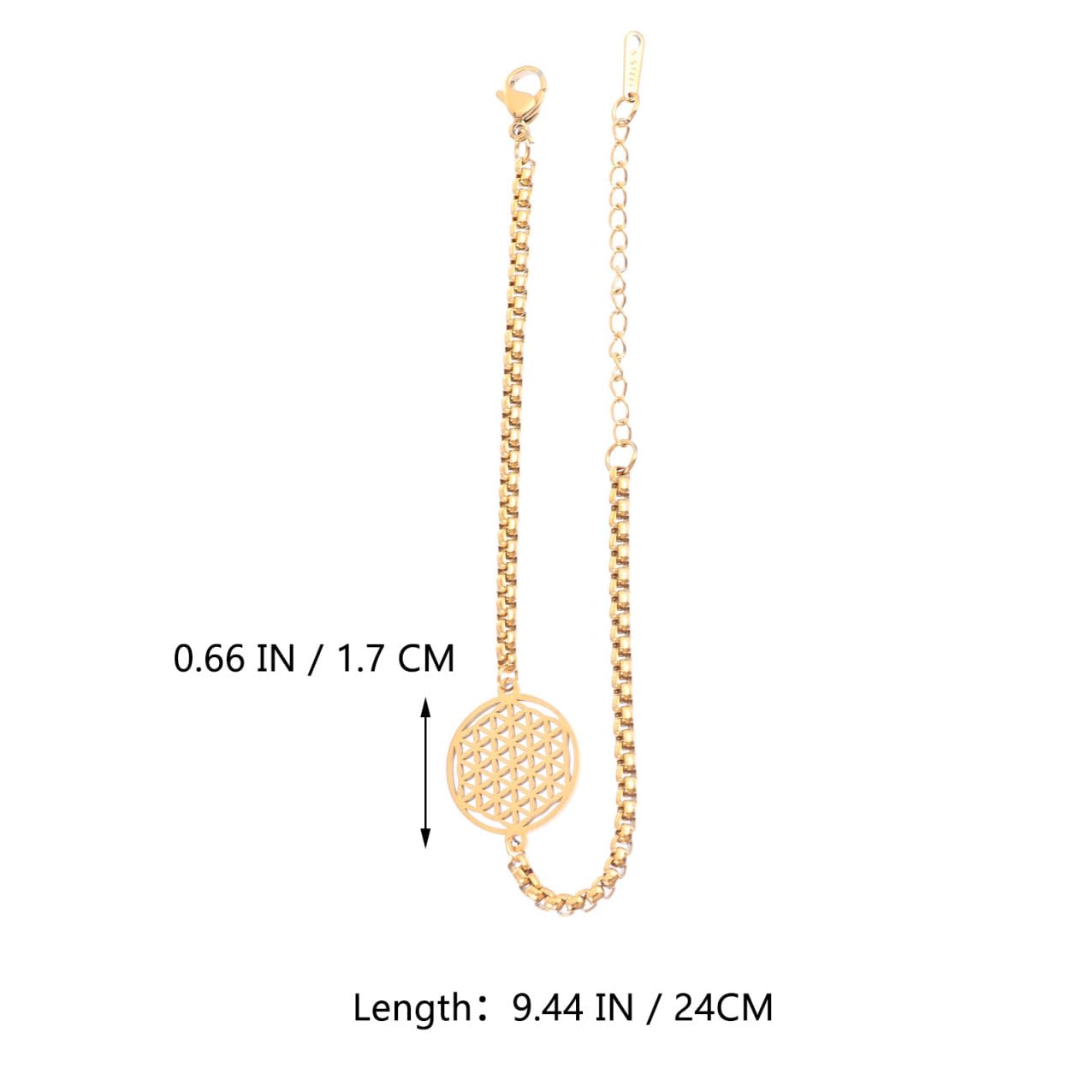 SHERCHPRY pulsera flor de perro llavero pulsera con dijes para pulseras ajustables pulsera ahuecada pulseras de moda brazalete Pulsera ajustable Acero inoxidable