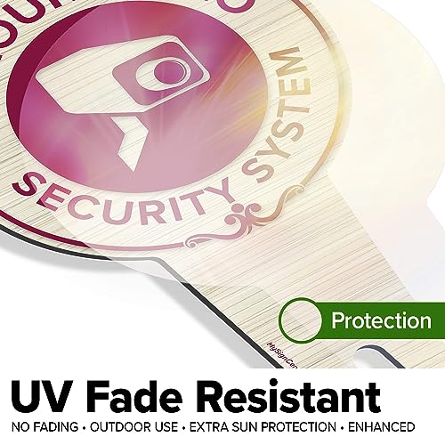 Image of 24 Hour Video Security System Sign, 7x13, Heavy Duty Integrated Ground Stakes, Indoor /Outdoor Use, Rust Free Aluminum Composite, Made in USA by My Sign center