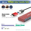 4 Port USB Hub + Red USB Hub w/USB C Adapter