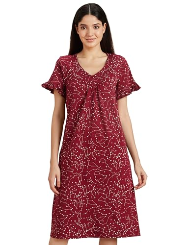 Women Cotton Knee Length Regular Fit Nighty | Night Dress (Available in Plus Sizes)