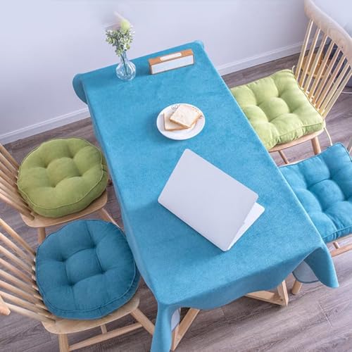 Bettschlange 2er Set Stuhlkissen mit Bändern, Sitzkissen Boden für Indoor und Outdoor, Waschbare Stuhlauflage für Bank und Stuhl, Bodenkissen für Zuhause Büro Küche Esszimmer,Grün,Quadrat, 40x40cm