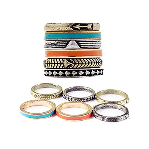 Cinderella Collection by Shining Diva Bohemia Set of Finger Rings for Girls & Women