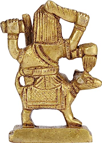 Image of Handmade Antique Brass Hindu diety bhairav Baba Idol