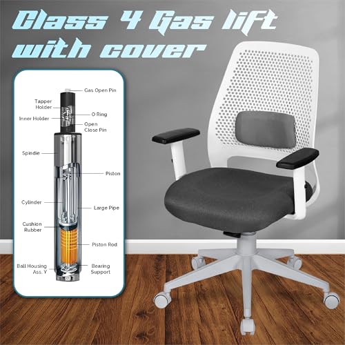 Image of Da URBAN AeroFlex Office Chair, Mid Back Mesh Ergonomic Home Office Desk Chair with 1 Year Warranty,Tilt Lock Mechanism (Grey & White)