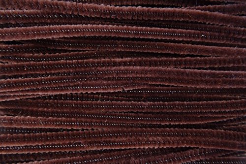 25 Or 50 Chenille Stems Craft Pipe Cleaners - 10 Colour Choice - Size 6 / 15cm - Colour: Dark Brown Pack Size: 50