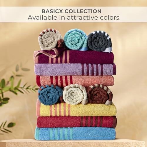 Image of Layers Basicx 100% Cotton 380 GSM Bath Towel - Minion Yellow - Pack of 1 for Men /Women Soft, Highly Absorbent Towels (70 x 150 cm)