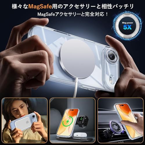 Gunwon iPhone Air ケース Magsafe対応 ワイヤレス充電 360°回転スタンド IP17AirSYXZZJ000 の商品画像 2