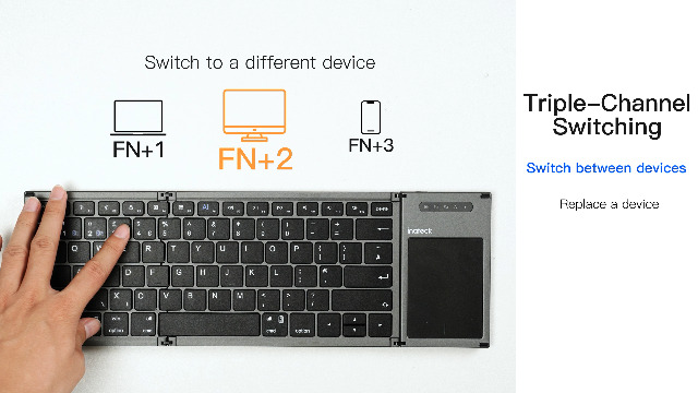 Amazon.com: Inateck Foldable Keyboard with Touchpad, Bluetooth