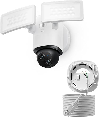 Miniatura 8 de eufy Security Cámara con reflector de cámara E340 con cable, cámara de seguridad al aire libre, PTZ de 360, grabación 247, Wi-Fi 2.4G5G, 2000 LM,