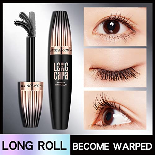 My Amazing Lashes Mascara, 4D Silk Fiber Lash Mascara Black Volume and Length Waterproof, Long Lasting, Smudge Proof, Volumising & Lengthening Mascara Vibely Mascara Long Cara Mascara (1 Pack) - Image 5