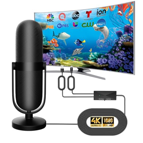 Image of Outdoor TV Antenna for Smart TV, 720 Long Range Omni Directional Reception Digital HD Antenna Signal, with Super Signal Booster, 35ft HDTV Cable, for Attic /Camping /RV /Boat, 2025 (BLACK-638)