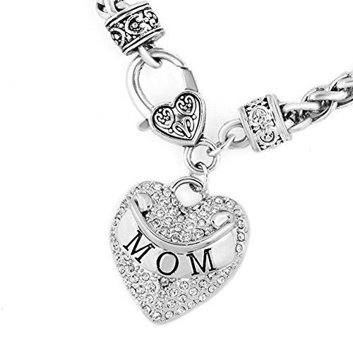 Image of Horseshoe Mom Best Friend Sole Sister Saddle Charms Bangle Bracelet