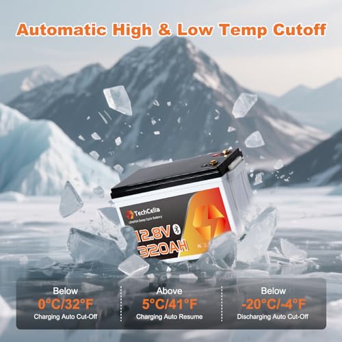 12v 320ah lifepo4 battery 200a bms with bluetooth 6000 deep cycle low temp cut off mini 12v lithium battery max 256kw for rv camping off grid solar trolling motor