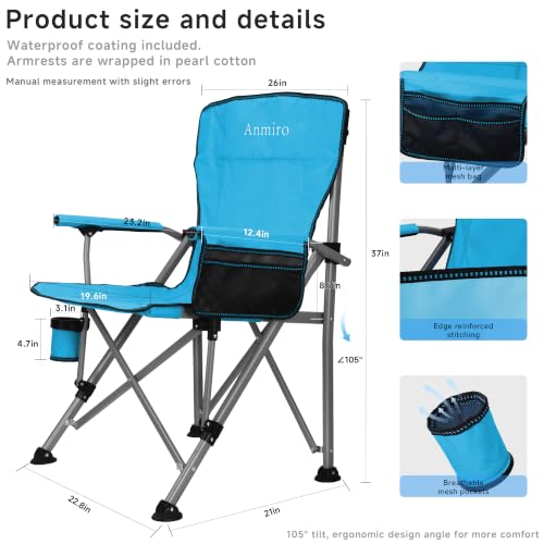 Image of Heavy Duty Folding Camping Chair for Camp, Picnic, Lawn, Fishing